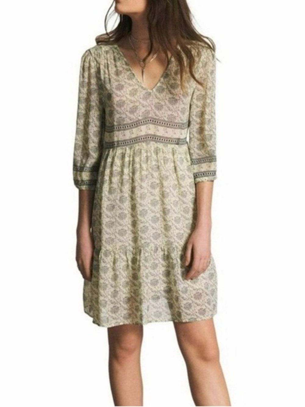 Ba&sh Becky Mini Dress Paisley Print Medium Boho Western Lightweight Summer